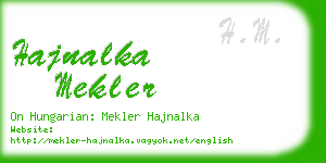 hajnalka mekler business card